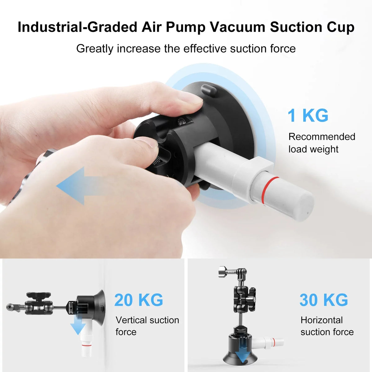 Anself Suction Cup Mount for Camera, Car Bracket Dual 360° Ballheads Replacement, appropriate with 11/10/9/8, Osmo 3/2