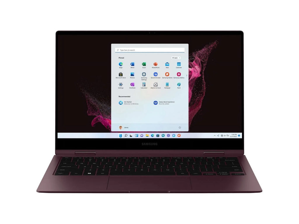 Restored  Galaxy Book 2 Pro 360 15.6" 1TB (Burgundy) 2-in-1 AMOLED Touch Screen Laptop -  Core i7 (Refurbished)
