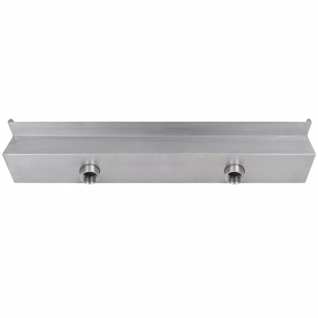 Andoer ,23.6 X 4.5 Stainless Steel 23.6" Waterfall Pool X 4.5 X Feature SpillwayPatio Pool 23.6 Waterfall Above Pool Steel Pool Slide Waterfall Pond Waterfall Spillway Pond With Inches (w X