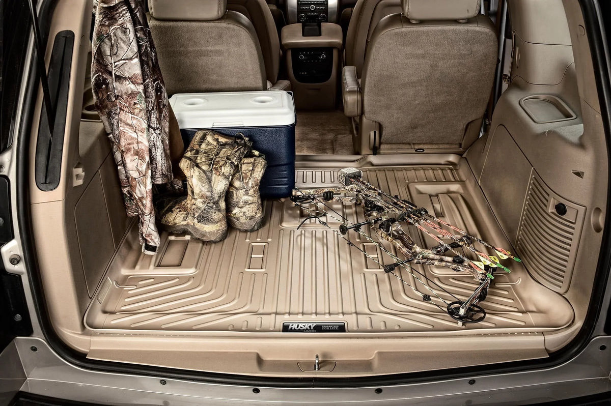 Husky by RealTruck - 28221 suitable with 2015-19 Cadillac Escalade ESV, 2015-19 Chevrolet Suburban, 2015-19 GMC Yukon XL Cargo Liner Behind 3rd Seat Black