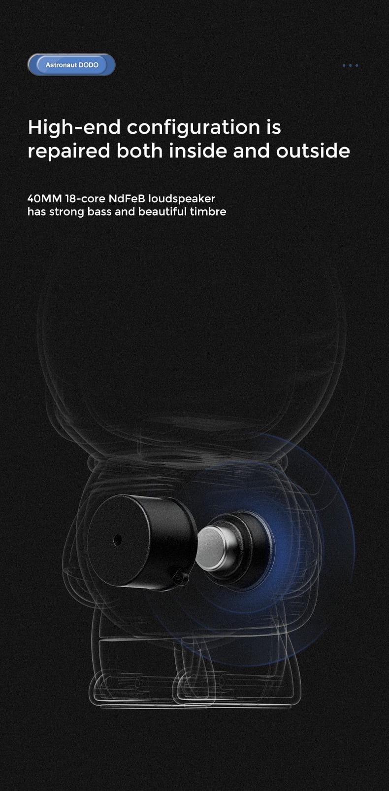 Astronaut-Shaped Smart Bluetooth Speaker with Clock, Alarm, FM Radio, Sleep Night Light and TF Card Support