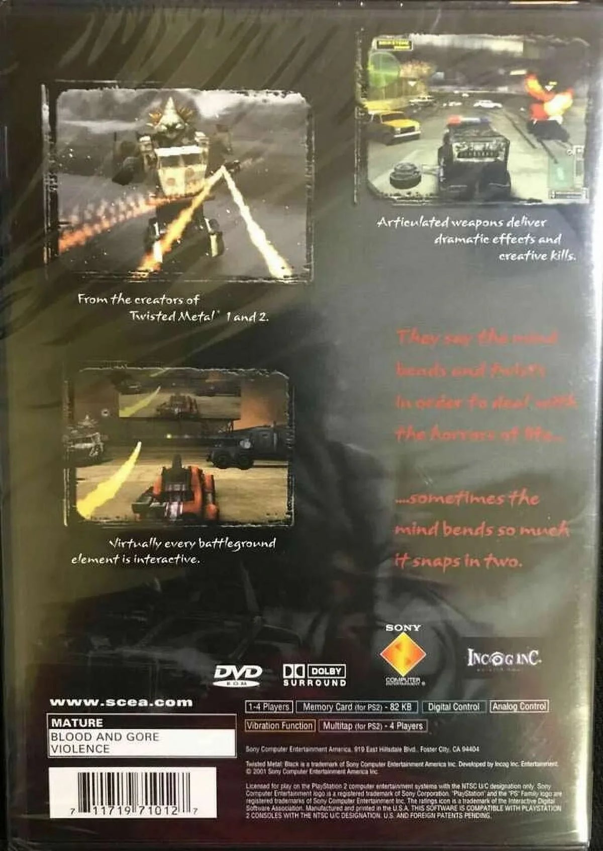 Twisted Metal: Black (Greatest Hits) PS2 (Brand New Factory Sealed US Version)