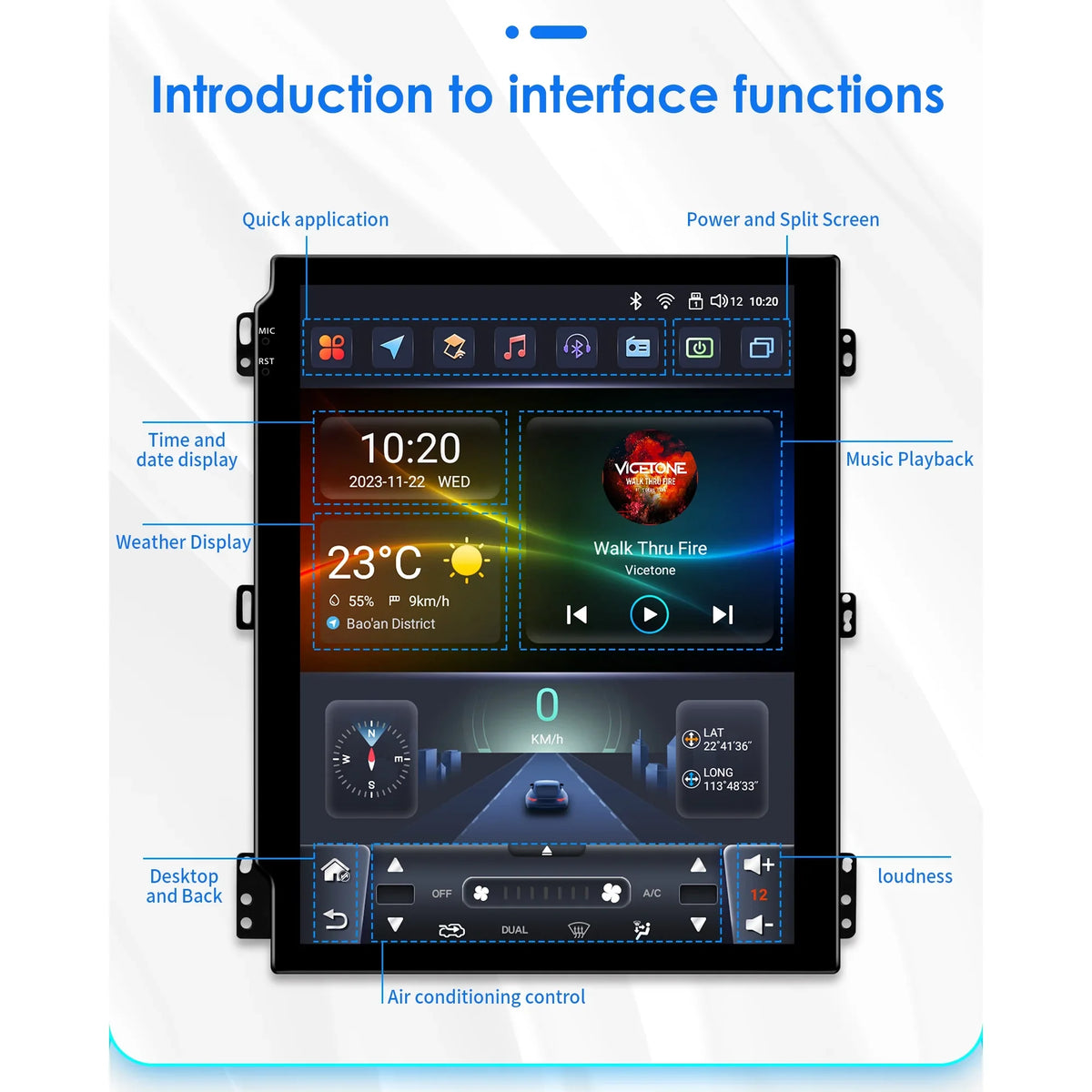 Carplay Android 13.0 Wifi Bluetooth 4+32GB RDS 9.7" Car Stereo Radio Head Unit GPS Navigation Player For  Focus 2011 2012 2013 2014 2015 2016 2017 2018 2019