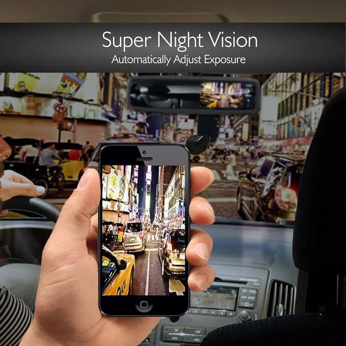 Open Box Pyle Wifi HD Car Dash Camera - Upgraded 1080p Dashboard Video Cam - RED/BLACK