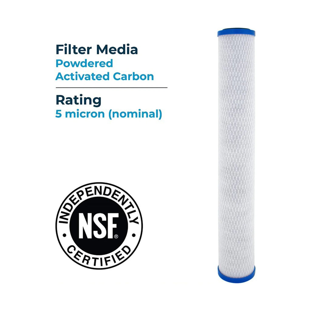 SpiroPure SP-EP-20 20 x 2.5 Inch Carbon aqua Filter Replacement, 6 Pack