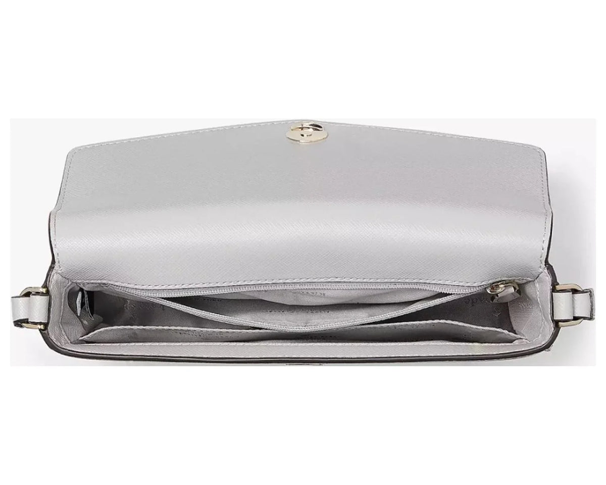Kate Spade Sadie Envelope Crossbody K7378 PLATINUM GREY