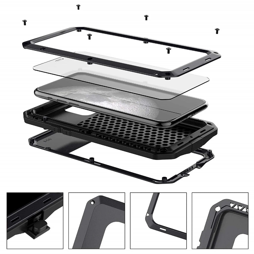 Gorilla Glass Aluminum Metal iPhone 5 Case (Silver) Heavy Duty Military Grade Shockproof and Scratch impervious Protection, Rugged Outdoor Travel