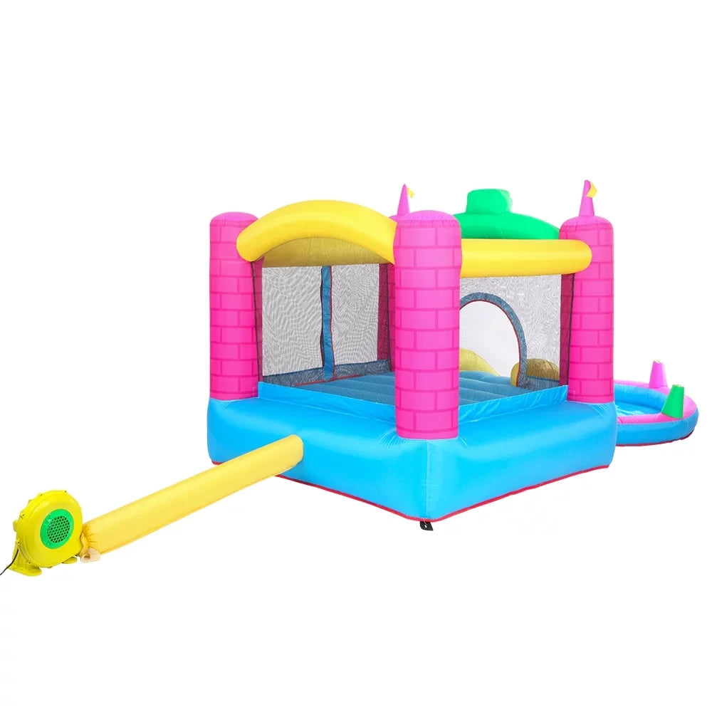 SalonMore Inflatable Bounce House with Blower,Pool & liquid Slide & Splash,Multi-color Tank