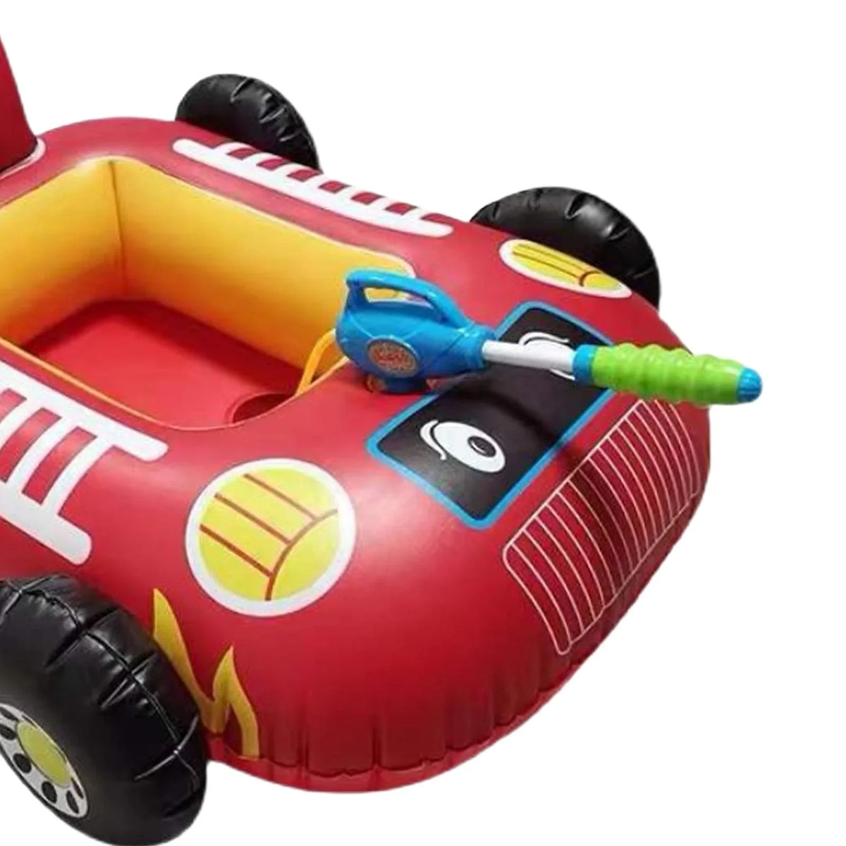 Cartoon Car Design Kids Pool Floats with moisture Squirt Pool Floats Raft for Beach Red