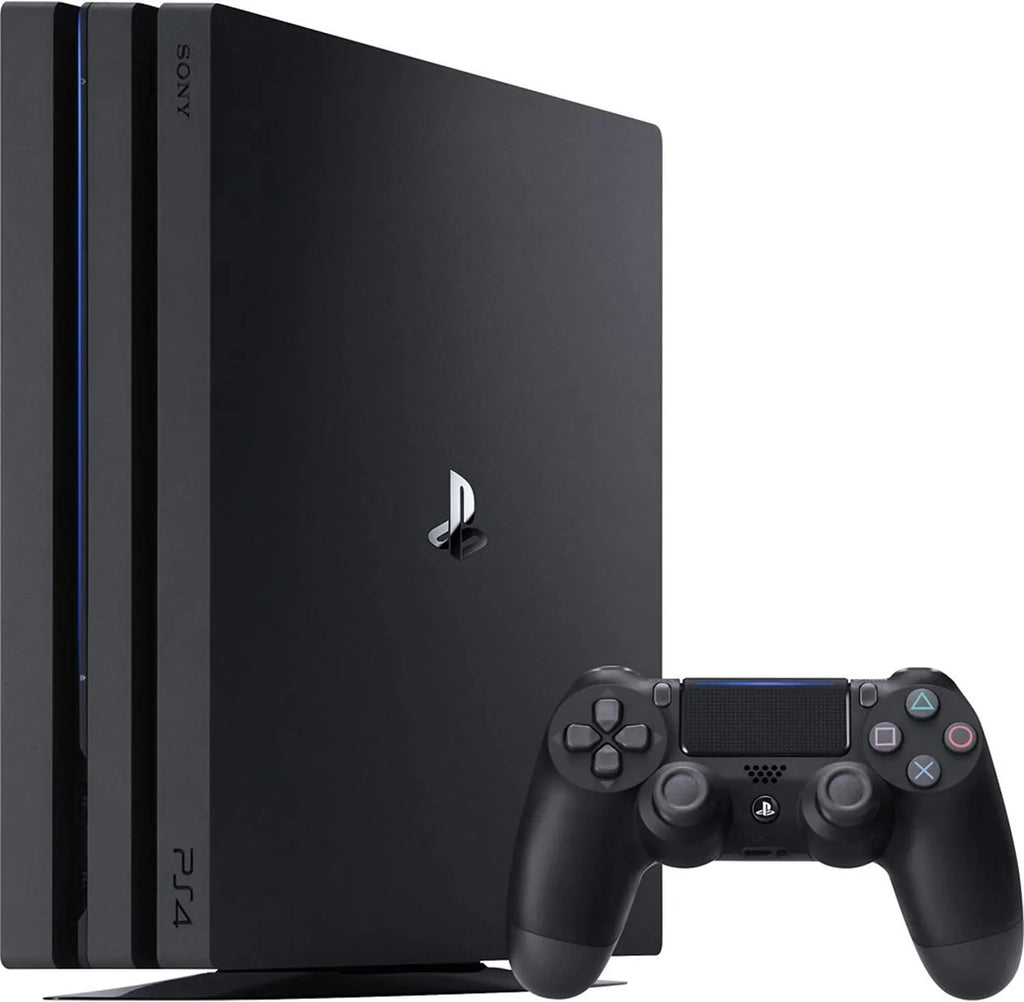 Pre-Owned  PlayStation 4 Pro 1TB Gaming Console Black HDMI Cable 2 Controller With BOLT AXTION Cleaning Kit Bundle (Refurbished: Like New)