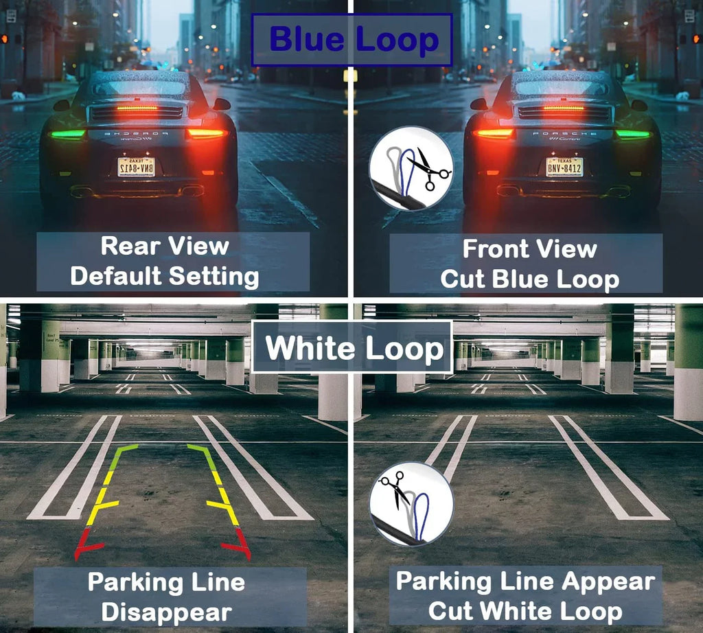 CAM110 Backup Camera License Plate HD Night Vision Rear View 170° Angle Waterproof suitable with Pioneer Car Radio DMH-100BT DMH-WT8600NEX DMH-160BT DMH1770NEX AVH-120BT AVH-210EX AVH-2550NEX