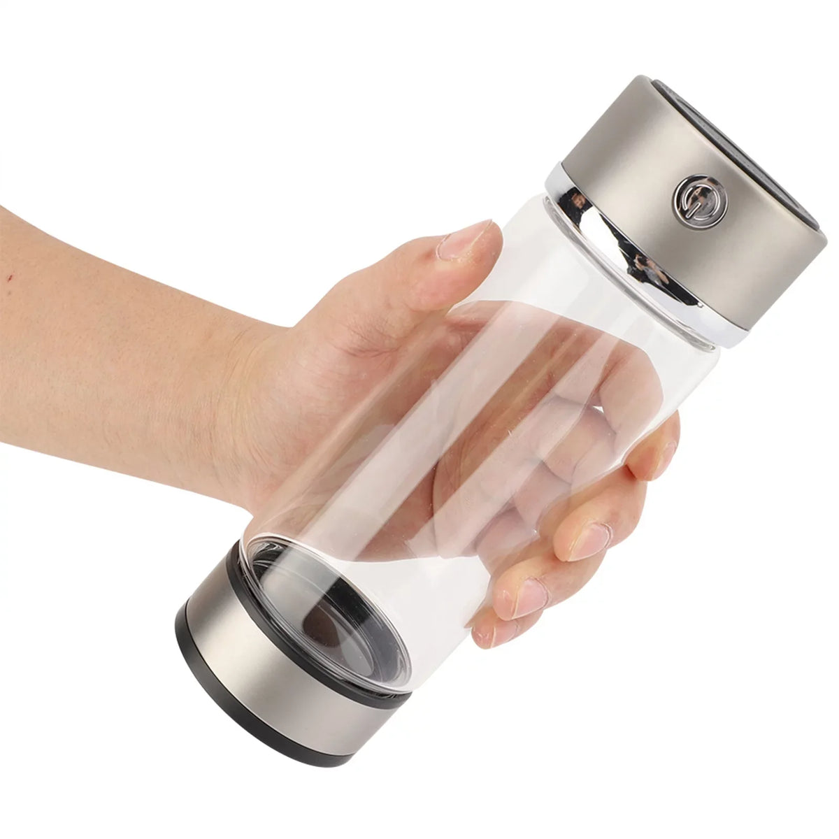 Nikou USB Charging Rich Hydrogen aqua Purifier Filter Glass Bottle Anti-Skid Portable Lonizer Cup