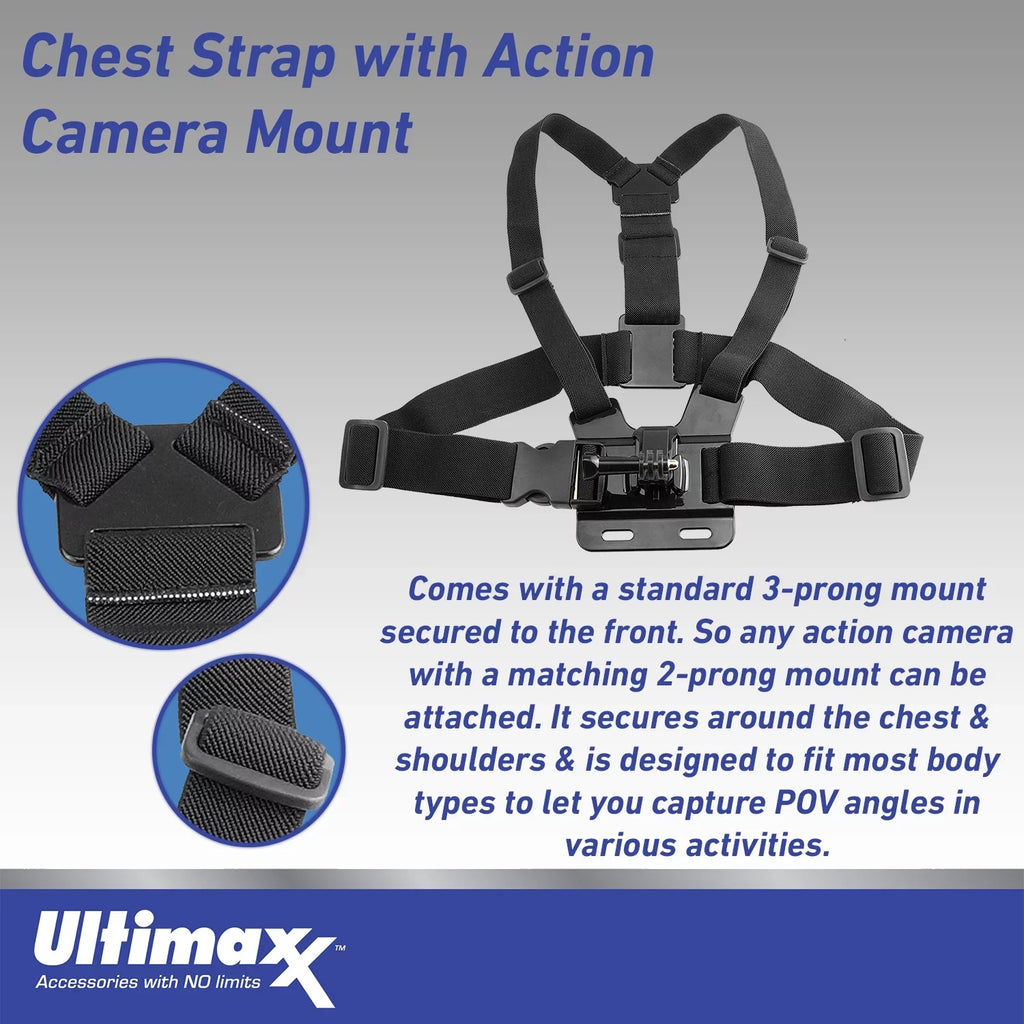 Ultimaxx Starter GoPro Hero 12 Bundle - Includes: 1x Replacement Battery, aqua-impervious Action Camera Case & More (20pc Bundle)