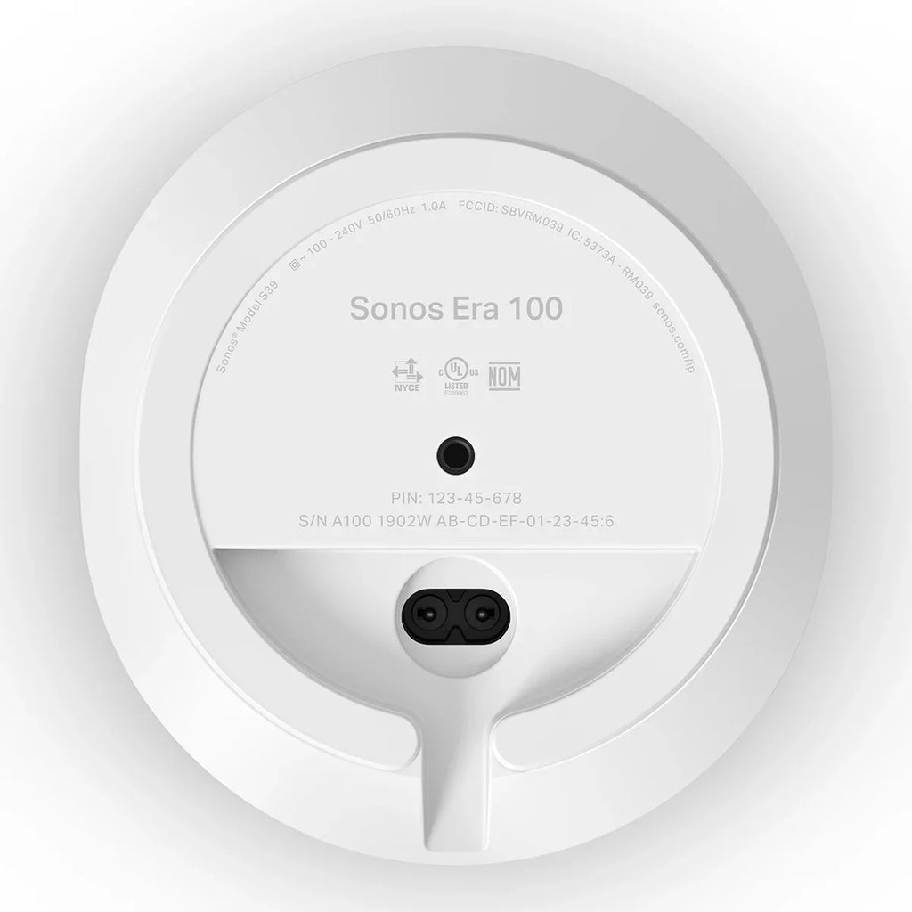 Sonos Era 100 Voice-Controlled Wireless Smart Speakers with Bluetooth, Trueplay Acoustic Tuning Technology, &  Voice Control Built-In - Pair (White)