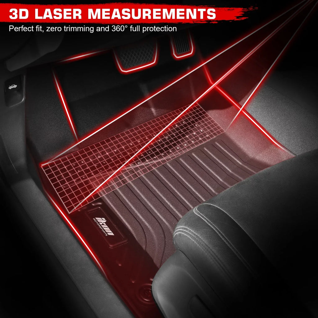 Ikon Motorsports 3D TPE Floor Mats + Trunk Mat appropriate with 2023-2024  X1 U11 Black All climate Waterproof Anti-Slip Floor Liners Full Set Car Interior Accessories Rear Trunk Tray Cargo Mats 4PC
