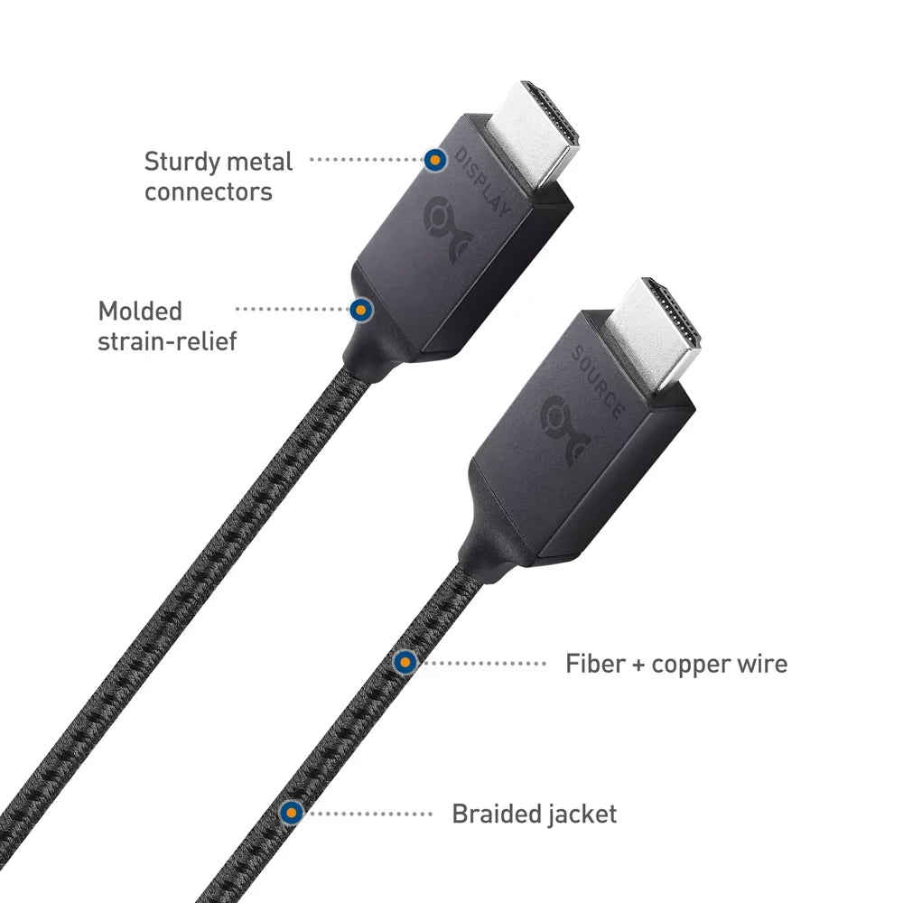 Cable Matters Certified Active Ultra High Speed HDMI Cable (Fiber Active Optical 8K HDMI Cable) – 10m / 32.8 Feet – Supporting 8K@60Hz 4K@120Hz HDR - Designed for XBOX, suitable with PS5,  TV