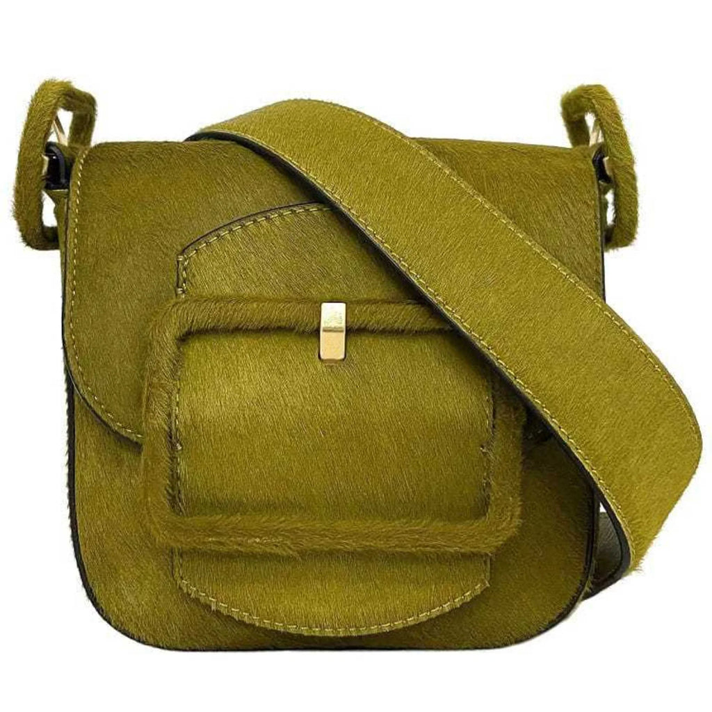 Pre-Owned Tory Burch Bag Green Half Moon Harako Leather TORY BURCH Flap Belt Women's (Good)