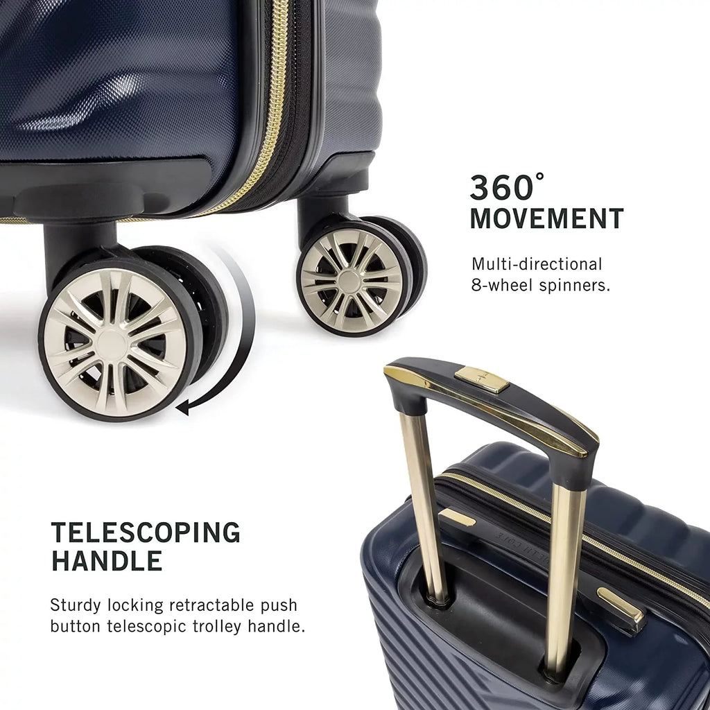 Kenneth Cole REACTION Madison Square Lightweight Hardside Chevron Expandable Spinner Luggage, Navy, 28-Inch Checked 28-Inch Checked Navy