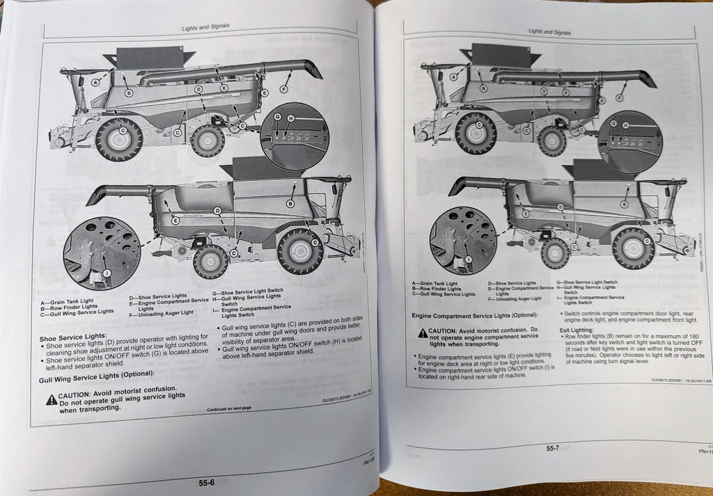 John Deere S660 S670 S680 S690 Combine   Owners & Operation Manual - Part Number # OMHXE51478