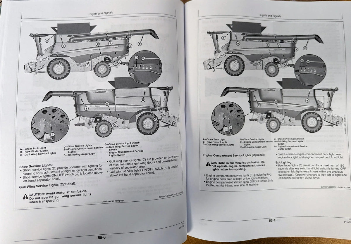 John Deere S660 S670 S680 S690 Combine   Owners & Operation Manual - Part Number # OMHXE51478