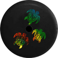 2018 2019 Wrangler JL Backup Camera Family of Sea Turtles Tiedye Pattern Spare Tire wrap for Jeep RV 33 Inch