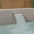 Dcenta Waterfall Pool Fountain Stainless Steel Descent moisture Spillway Pond Fountain for Garden Outdoor In Ground Swimming Pool 17.7 x 10.2 x 3.5 Inches (L x W x H)