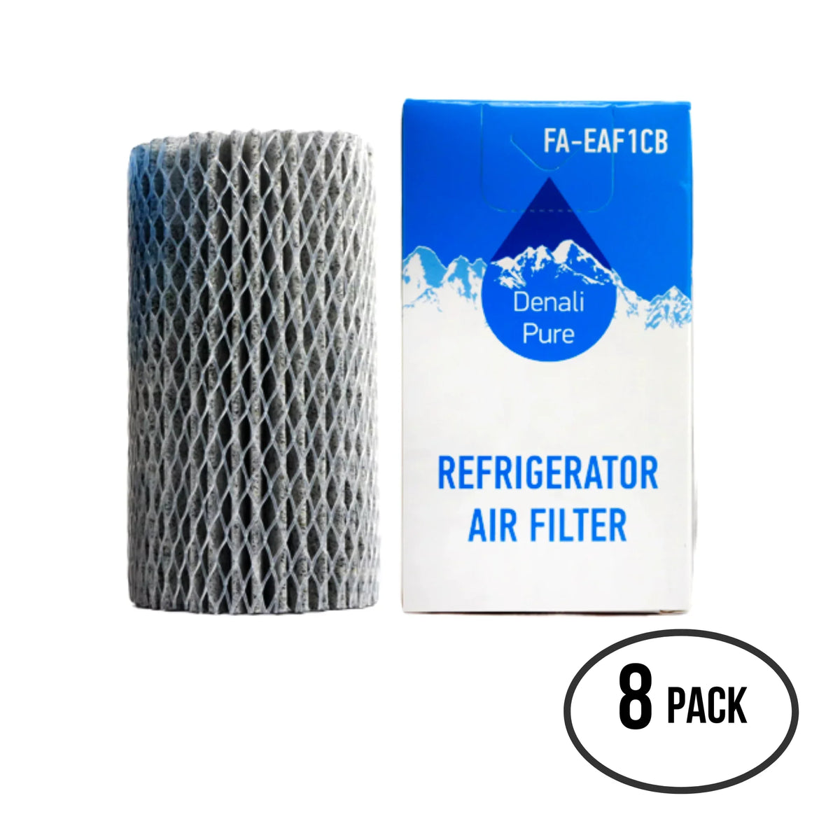 8-Pack Replacement for Electrolux FGHC2335LP1 Refrigerator Air Filter - suitable with Electrolux EAF1CB, 46-9917 Fridge Air Filter
