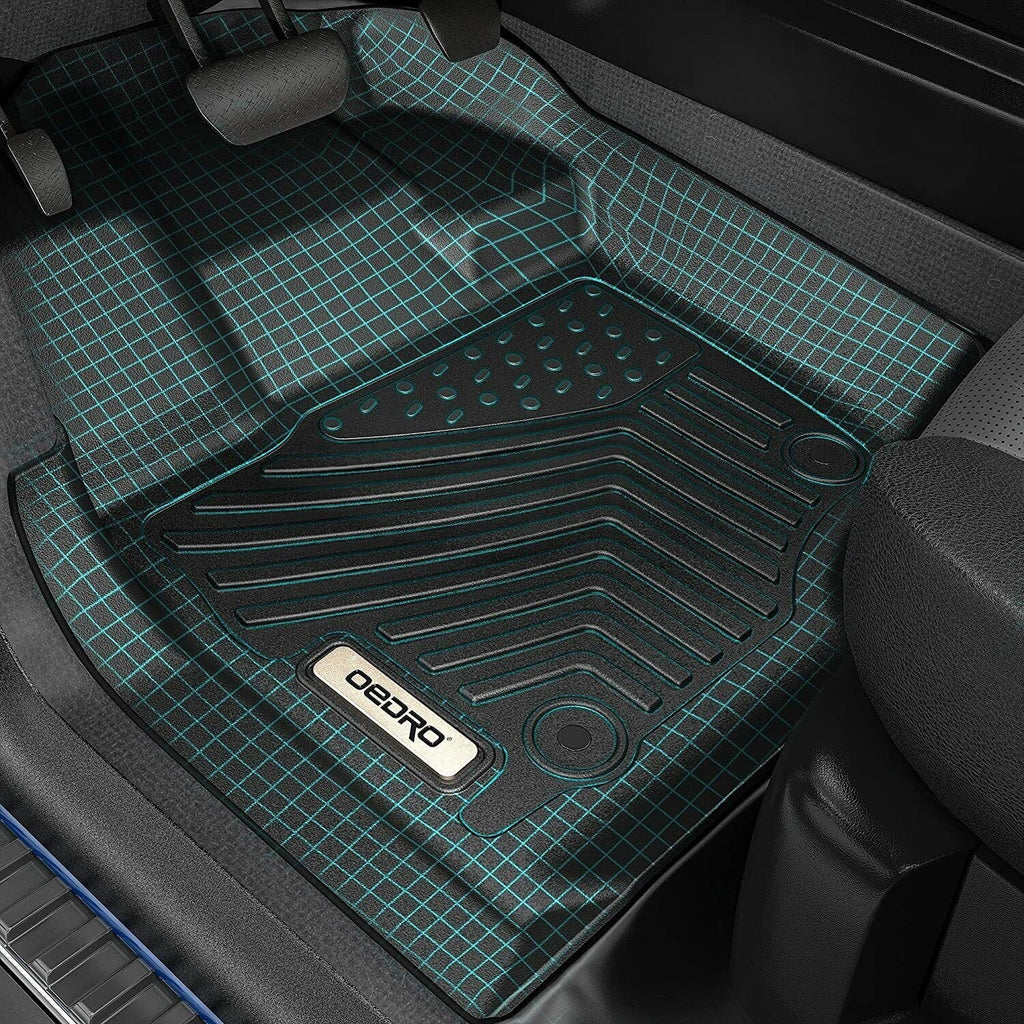 Ledkingdomus Floor Mats for 2019-2024 Subaru Forester 3D TPE Rubber Front & 2nd Seat 2 Row Liner Set All-atmospheric conditions