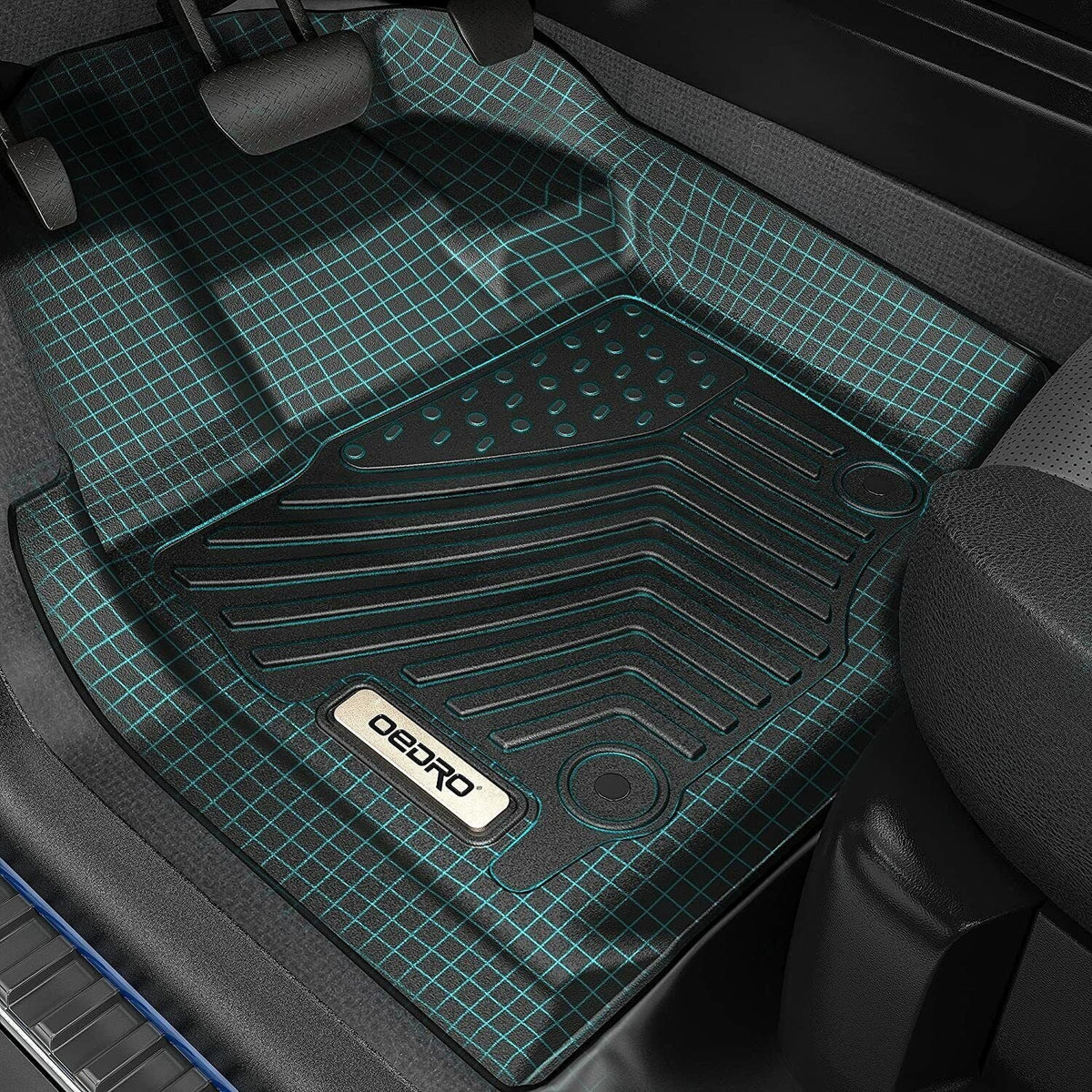 Ledkingdomus Floor Mats for 2019-2024 Subaru Forester 3D TPE Rubber Front & 2nd Seat 2 Row Liner Set All-atmospheric conditions