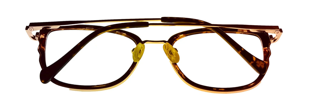 54mm. Lucky Brand Women's Eyeglass Tortoise Gold Butterly Metal D116