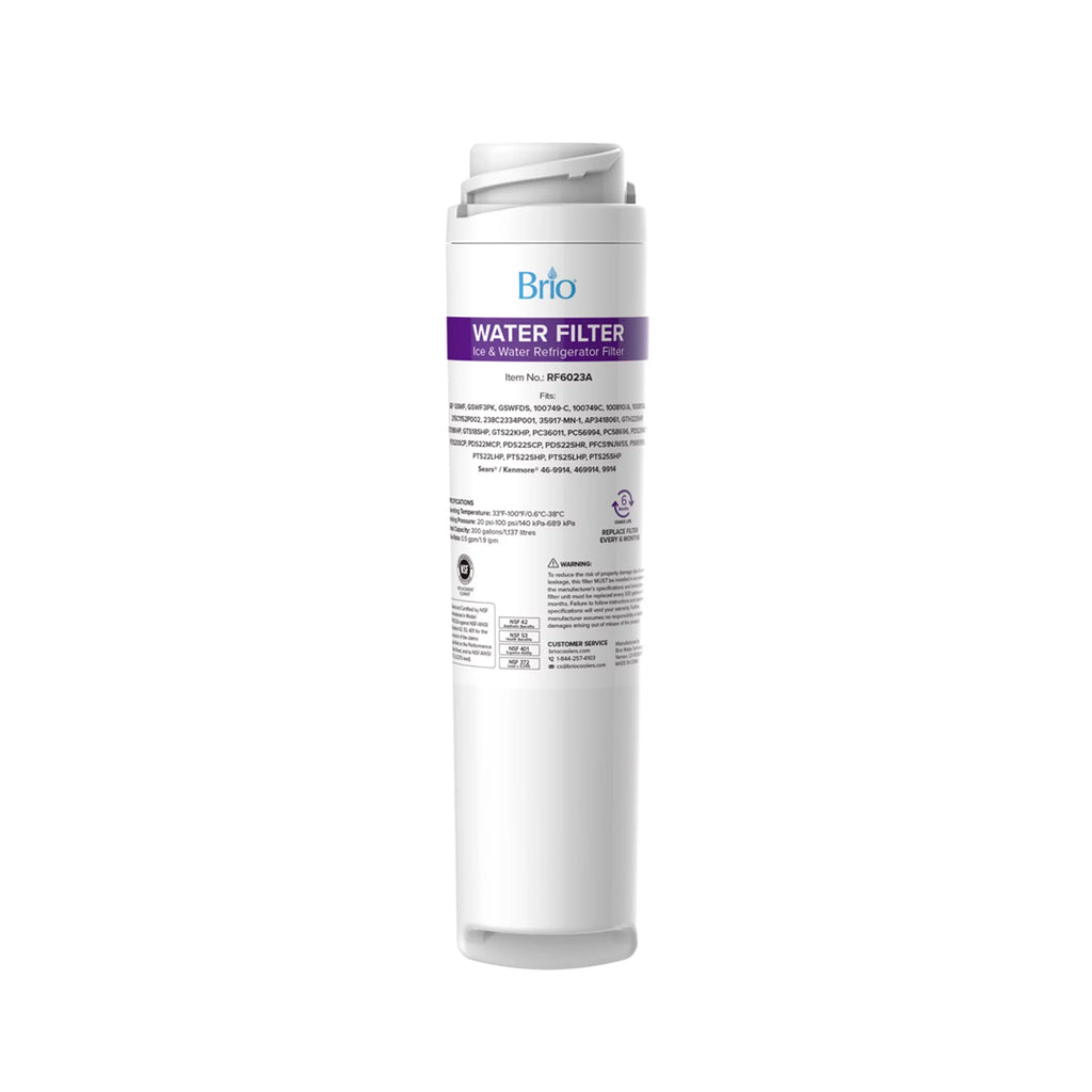 Brio 6023A Refrigerator liquid Filter Replacement suitable WIth GE GSWF, GSWF3PK, GSWFDS, 100749-C, 100749C, 100810/A, 100810A
