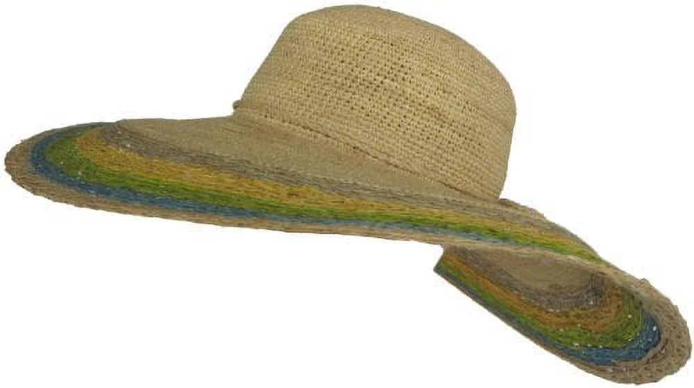 Christys Crown "Vizcaya" Crochet Raffia Sun Hat Big Brim Poolside