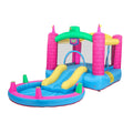 SalonMore Inflatable Bounce House with Blower,Pool & liquid Slide & Splash,Multi-color Tank