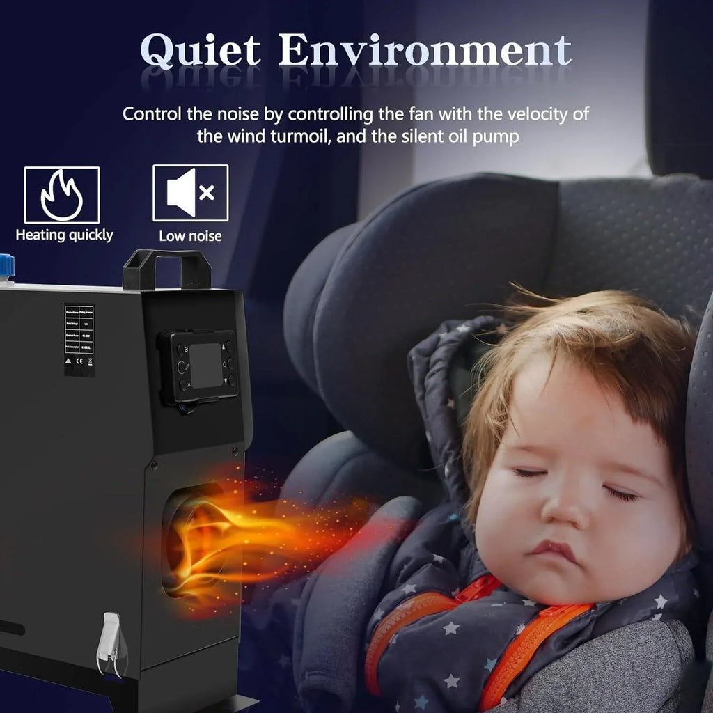 JSTUOKE 5-8KW Diesel Air Heater All in One Control and LCD Display, Fast Heating, for RV Truck, ship, Bus, Car Trailer, Motorhomes, Caravans