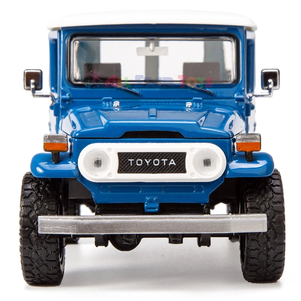 All Star Toys Exclusive  Land Cruiser FJ40 Royal Blue with Custom Off-Road Wheels 1/24 Diecast Model by Motormax 79323 FJ Cruiser J40