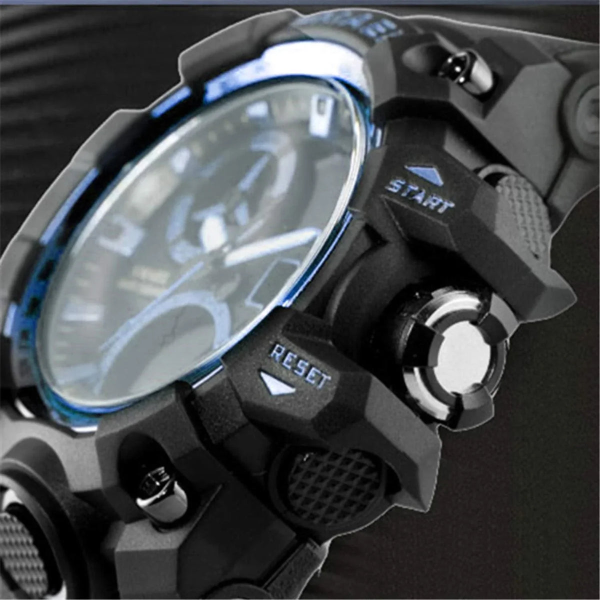 Military Men's Sports Analog Quartz Watch Dual Display Alarm Digital Watches with LED Backlight