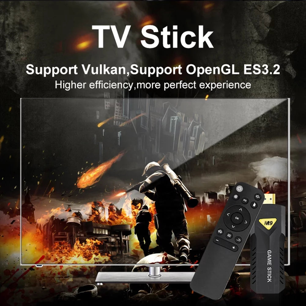 Anself Game Console 4K HDR TV Stick With 3D Denoising, Anti-Shake, 5G WiFi matching for Ultimate Gaming Experience