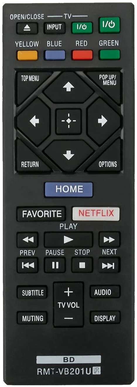 RMT-VB201U Replace Remote Control fit for  Blu-Ray BD Disc DVD Player BDP-BX370 BDP-S1700 BDP-S3700 BDP-S6700