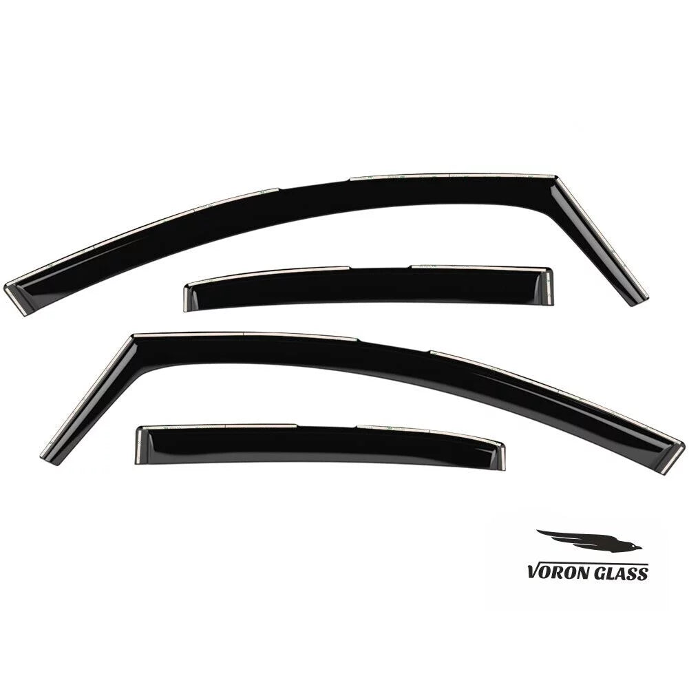 Voron Glass in-Channel Extra Durable Rain Guards for  Corolla 2020-2024 Sedan, Window Deflectors, Vent Window Visors, 4 Pieces - 200521
