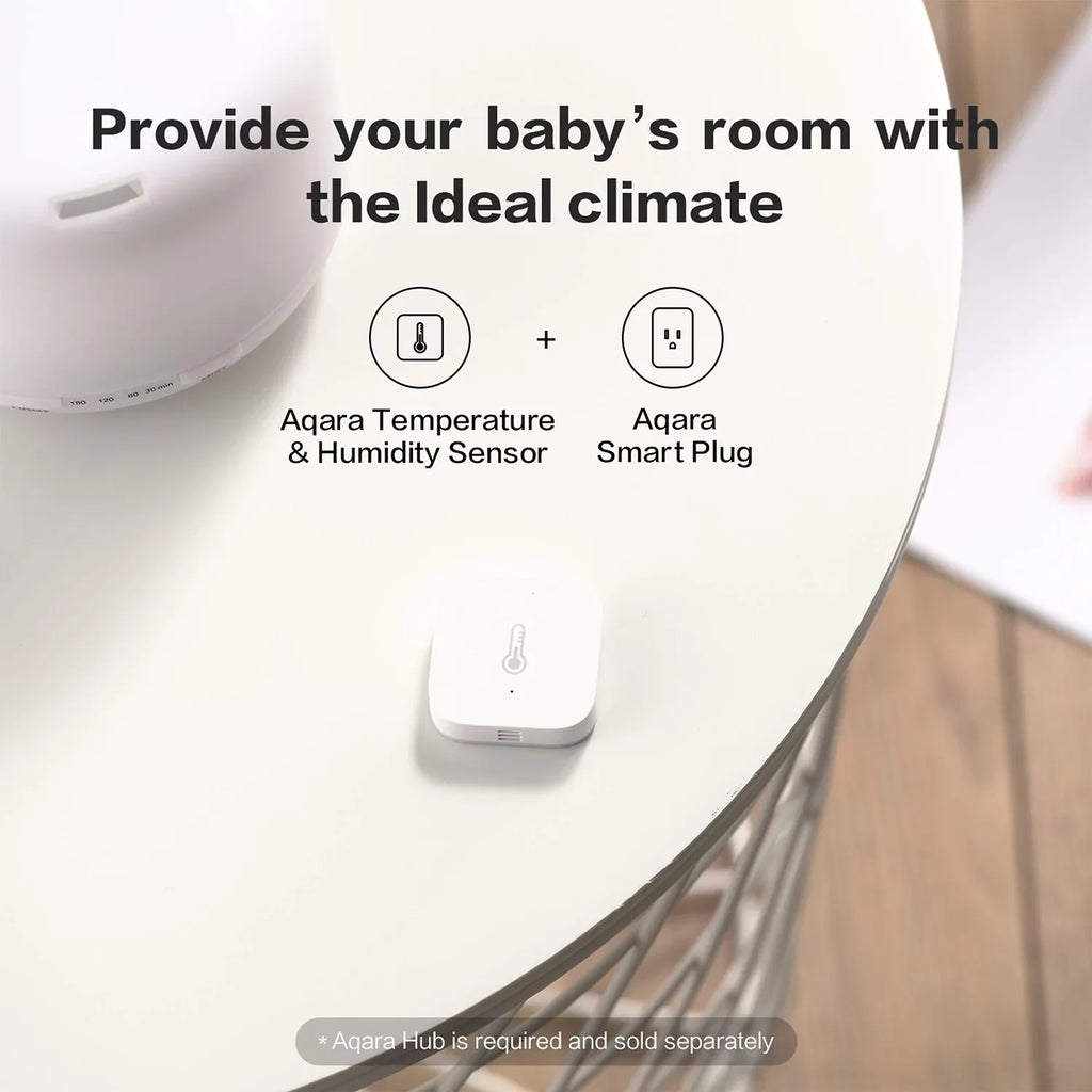 Temperature Sensor Smart Aqara Humidity Sensor for Remote Monitoring and Home Automation REQUIRES AQARA HUB matching with  HomeKit