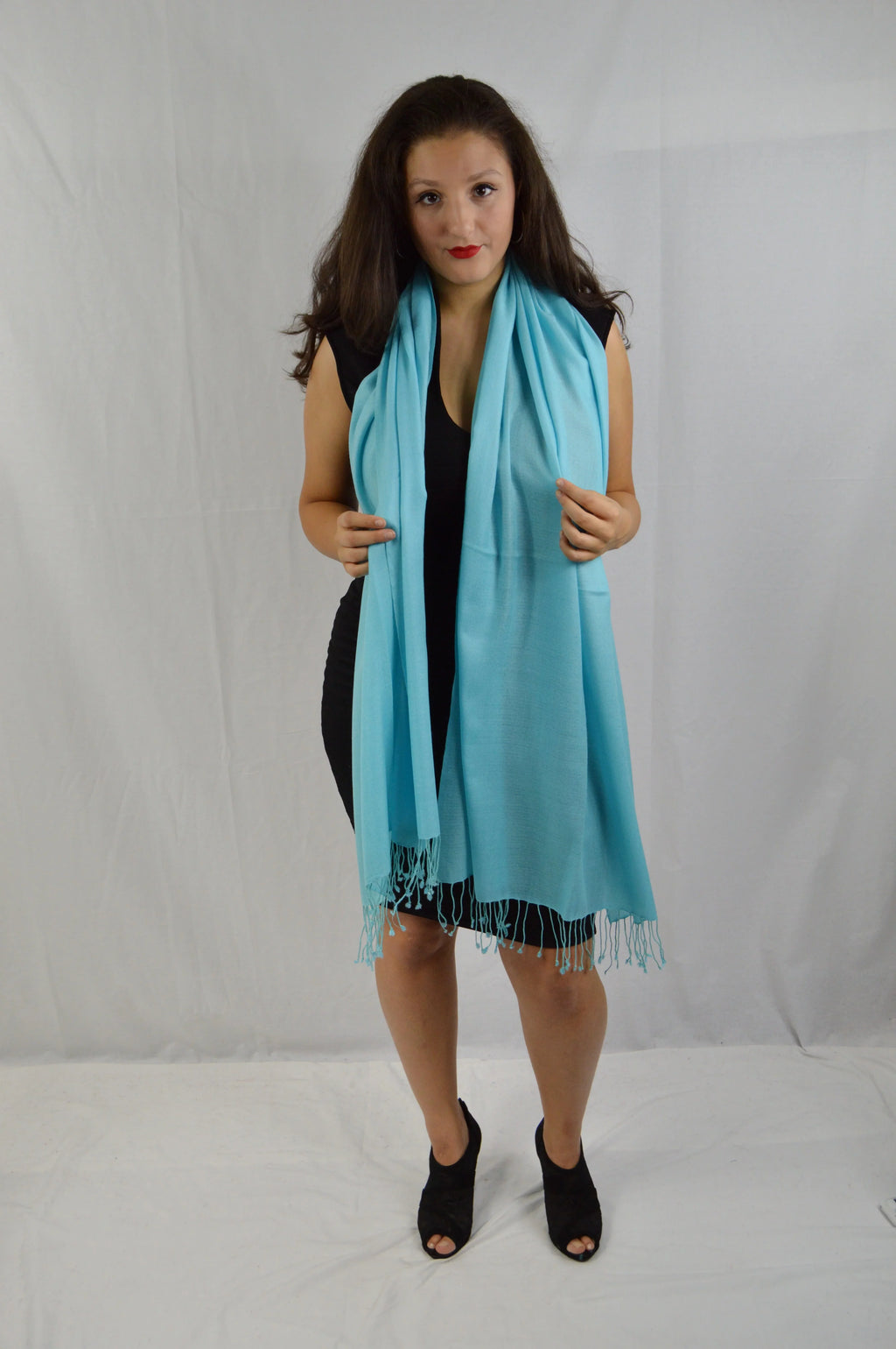 Fancy Shawl/Sheer Shawl/Summer Shawl/liquid Pashmina Shawl/Light weight Shawl/Evening Shawl/Pashmina Shawl/Scarf/Scarves (Tiffany Blue Regular Shawl)