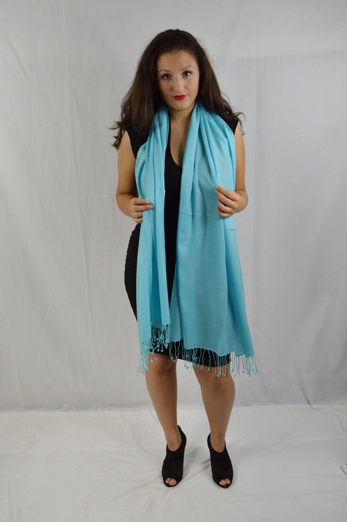 Fancy Shawl/Sheer Shawl/Summer Shawl/liquid Pashmina Shawl/Light weight Shawl/Evening Shawl/Pashmina Shawl/Scarf/Scarves (Tiffany Blue Regular Shawl)