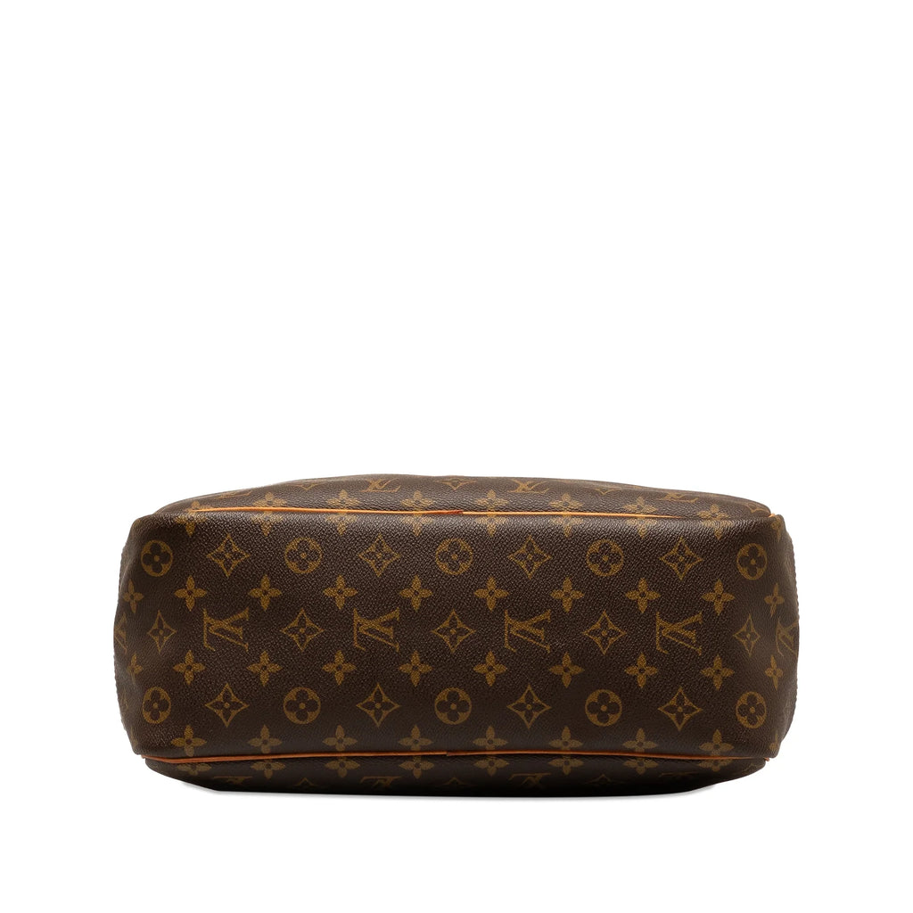 Pre-Owned Authenticated Louis Vuitton Monogram Deauville Canvas Brown Handbag Top HandleBag Unisex (Good)