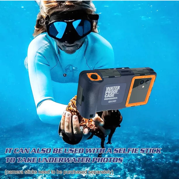 UrbanX Professional [15m/50ft] Swimming Diving Surfing Snorkeling Photo Video Waterproof Protective Case Underwater Housing for  Xperia X Performance And all Phones Up to 6.9 Inch LCD with Lanyard