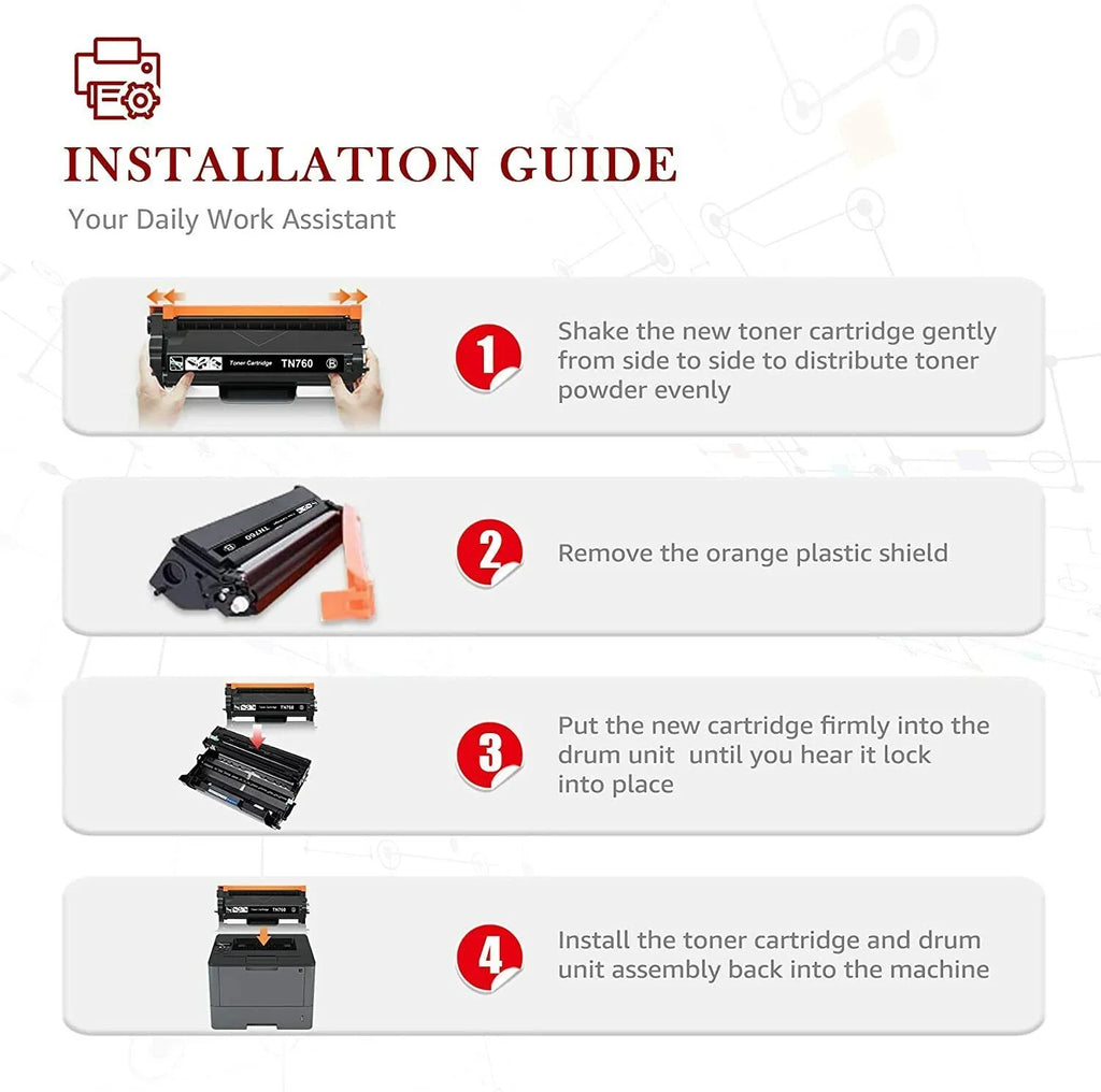 suitable for brother Printer DR730 Drum Unit Toner(2 pack)