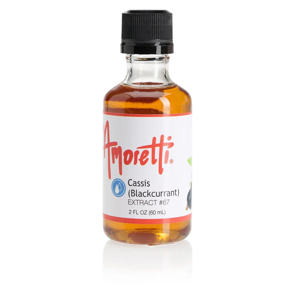 Amoretti - Cassis (Blackcurrant) Extract liquid Soluble 2 oz - Highly Concentrated & Perfect For Pastry, Savory, Brewing, and more, Preservative Free, Vegan, Kosher Pareve, Keto Friendly