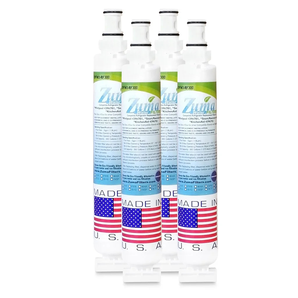 ZUMA Brand , liquid and Ice Filter , Model # OPFW3-RF300 , appropriate with Whirlpool® RWF1021 - 4 Pack - Made in U.S.A.