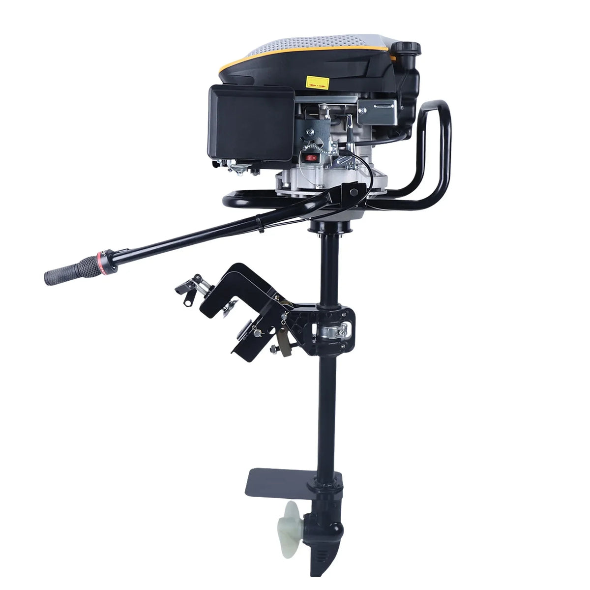 YIYIBYUS 4 Stroke 4.3KW Outboard Engine,225CC Air Cooling System Outboard vessel Motor Heavy Duty Outboard Motor Propeller vessel Engine