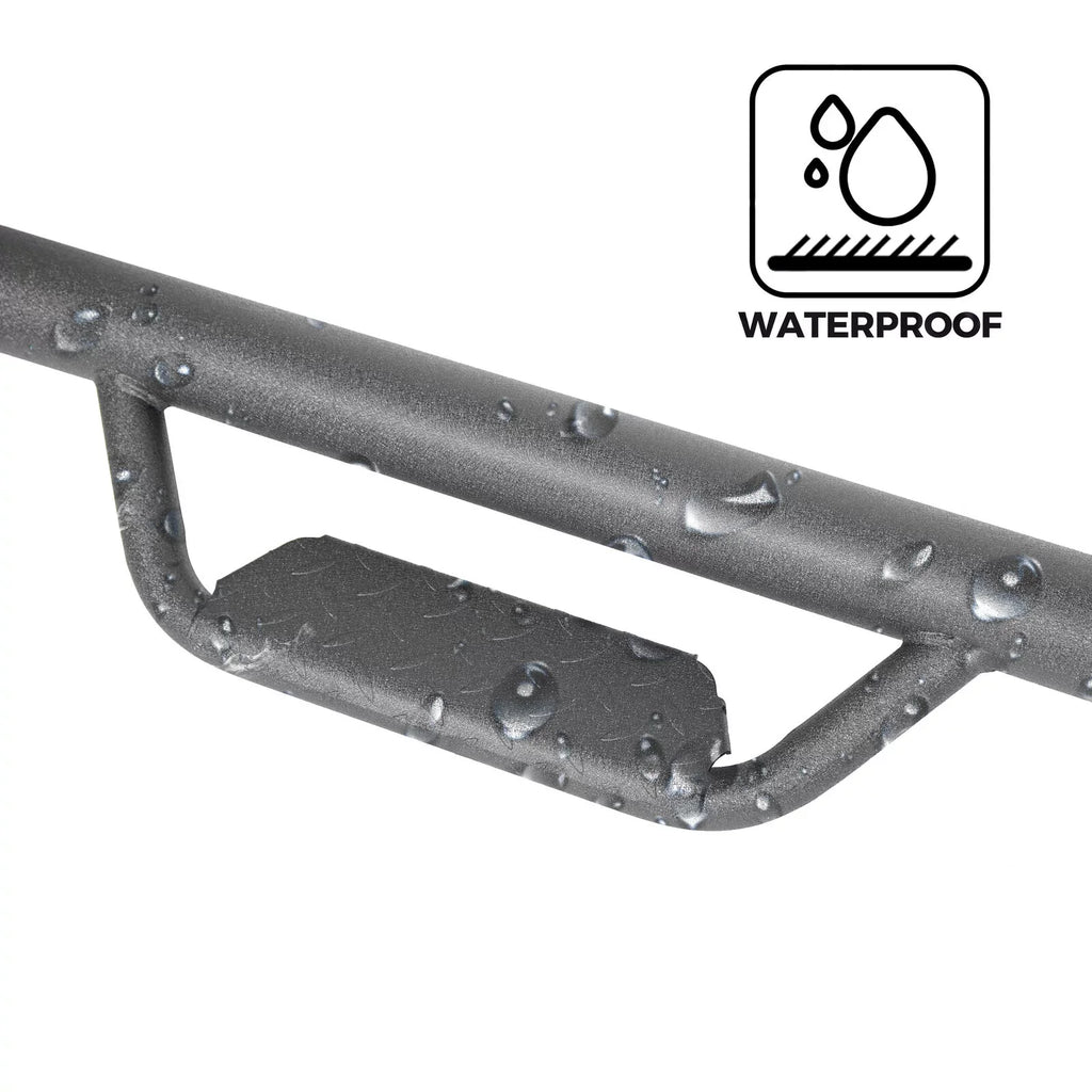 Kojem Side Steps Nerf Bars for 2005-2023  Tacoma Double/Crew Cab Matte Black Running Board Hoop Bar Door Dropped Steps