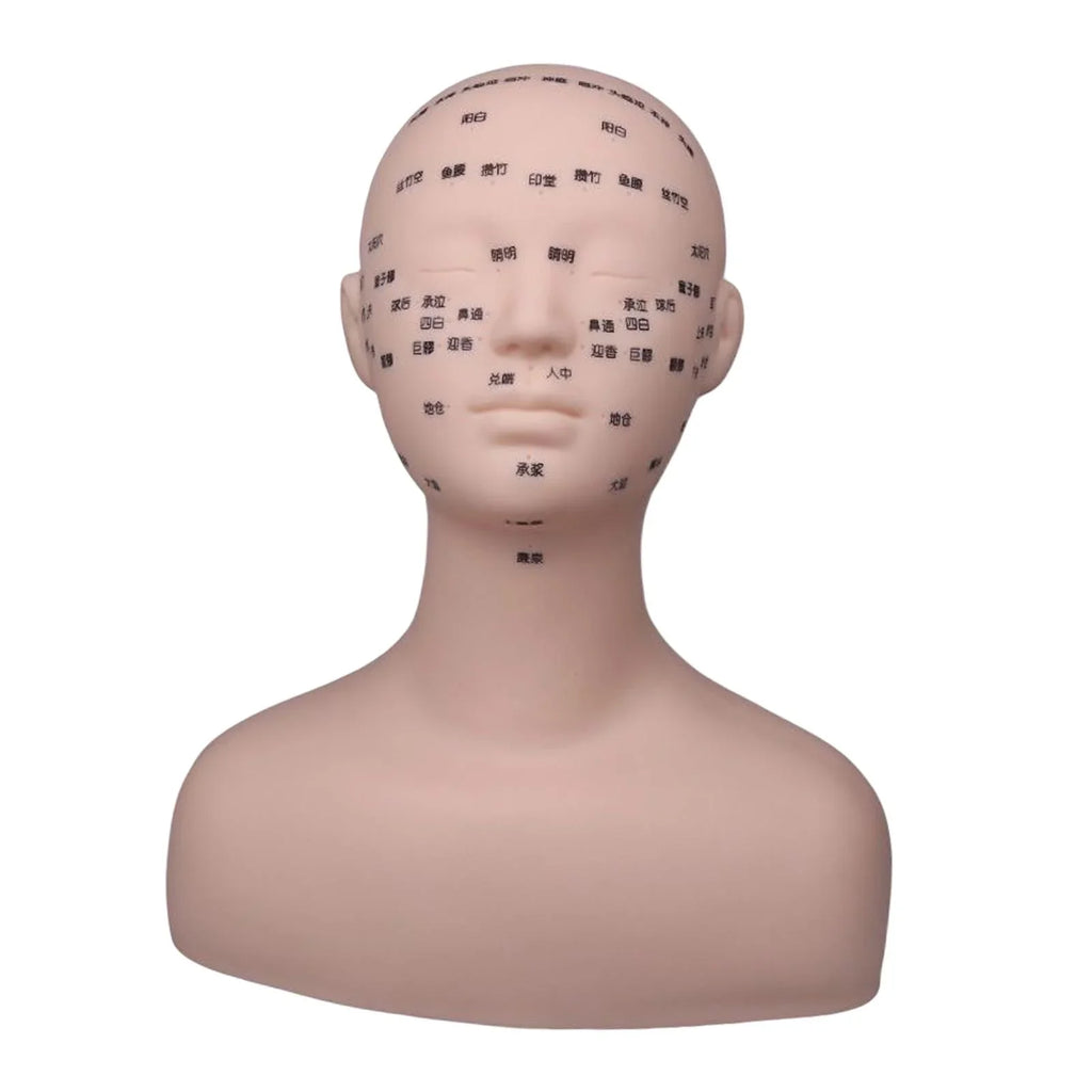 Professional Practice Training Mannequin Head Model Reusable Multifunction with Shoulder Soft for Massage Permanent Makeup Artists Beginners Black